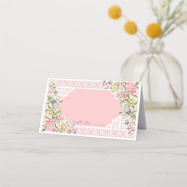Pink Chinoiserie Trianon Place Invitations