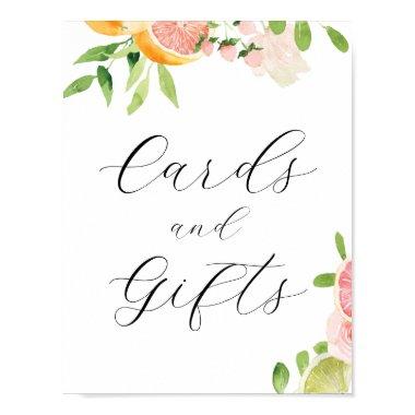 Pink Citrus Invitations and Gifts Sign