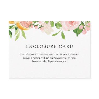 Pink Citrus Florals Enclosure Invitations