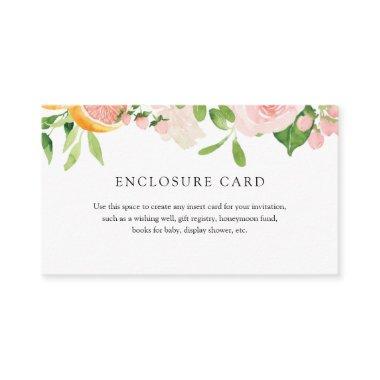 Pink Citrus Florals Enclosure Invitations