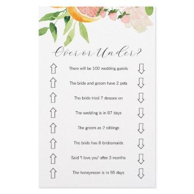 Pink Citrus Over or Under  Game Flyer