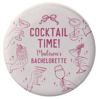 Pink Cocktail Party Bachelorette Dessert Chocolate Covered Oreo
