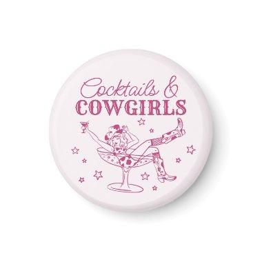 Pink Cocktails and Cowgirls Bachelorette Favors Magnet