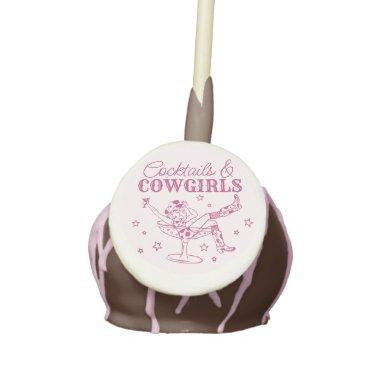 Pink Cocktails and Cowgirls Rodeo Bachelorette Cake Pops