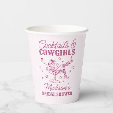 Pink Cocktails and Cowgirls Rodeo  Paper Cups