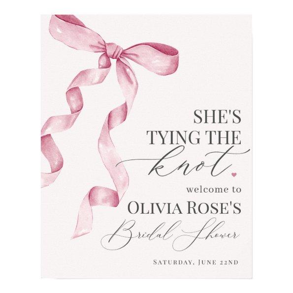 Pink Coquette Bow  Welcome Sign