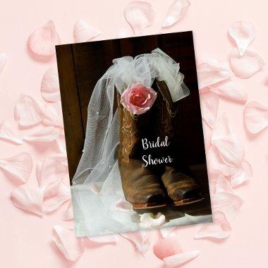 Pink Country Rose and Cowboy Boots