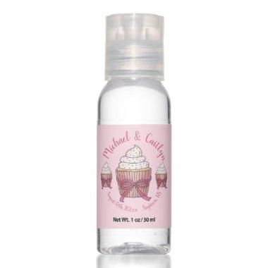 Pink Cupcake Wedding Bridal Baby Shower Favor Hand Sanitizer