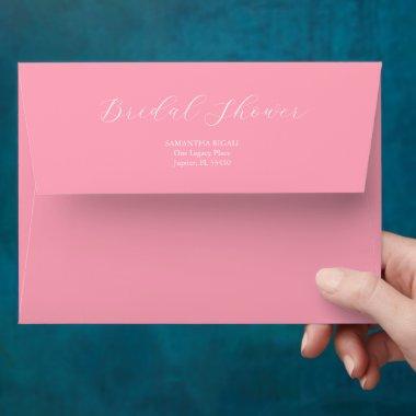 Pink Custom Return Address Envelopes