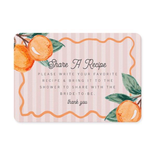 Pink Cutie Pastel Citrus Bridal Share a Recipe Enclosure