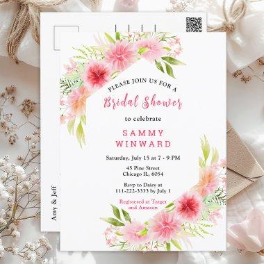 Pink Dahlia Peony Floral  Post