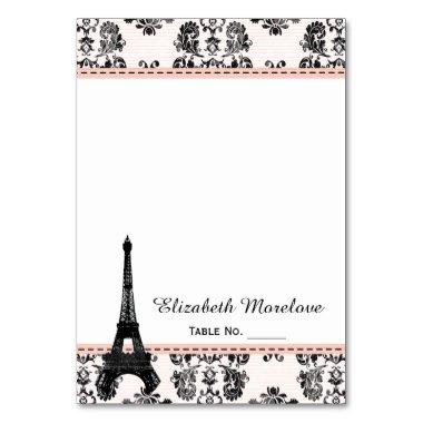 Pink Damask Eiffel Tower Tent Place