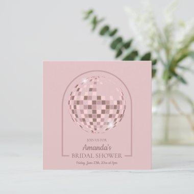 Pink Disco Boogie Bridal Shower Invitations