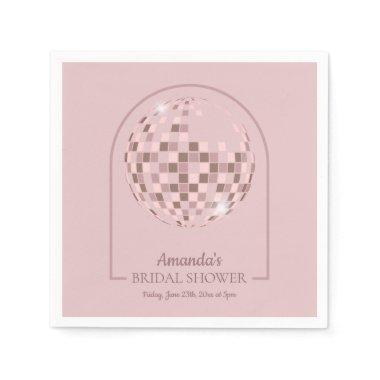 Pink Disco Boogie Bridal Shower Napkins