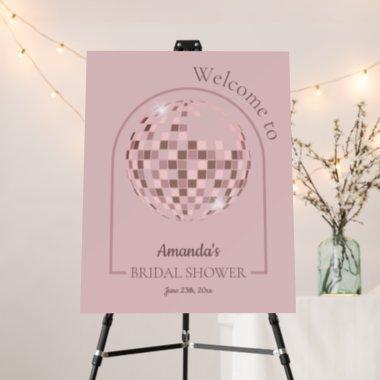 Pink Disco Boogie Bridal Shower Welcome Sign