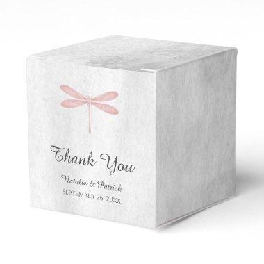 Pink Dragonfly Wedding Favor Boxes