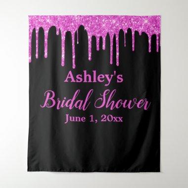 Pink Drip Bridal Shower Photo Booth Backdrop Prop