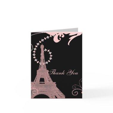 pink eiffel tower vintage paris thank you