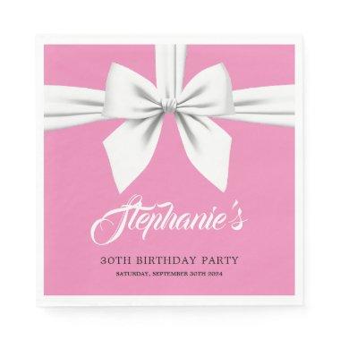 Pink Elegant Fancy Tiffany Birthday Tableware Napkins