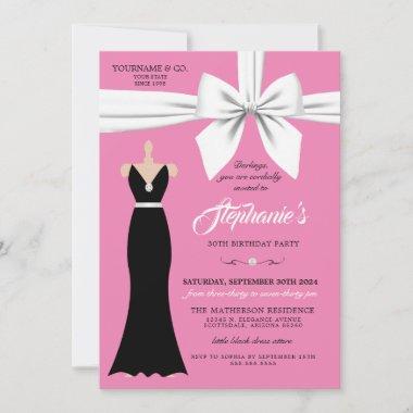 Pink Elegant Fashion Tiffany Birthday Invitations