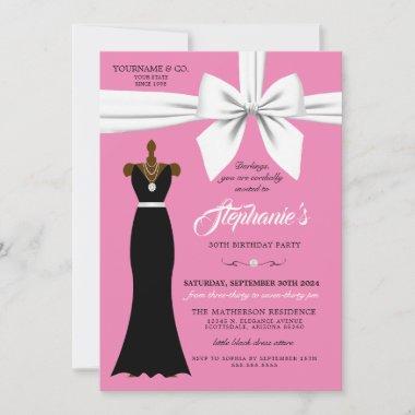 Pink Elegant Fashion Tiffany Birthday Invitations