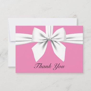 Pink Elegant Tiffany Pearls Fancy Party Stationery Thank You Invitations