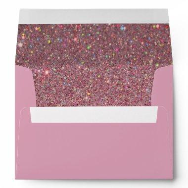 Pink Envelope, Pink Glitter Lined Envelope