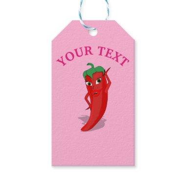 Pink Fiesta Bridal Shower With Red Hot Pepper Diva Gift Tags