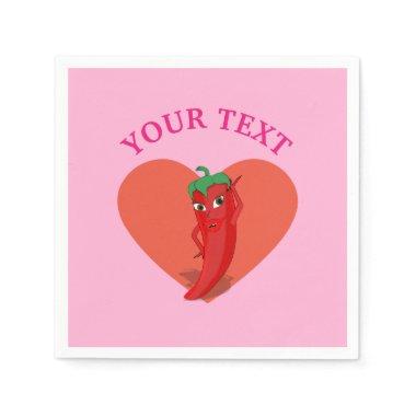 Pink Fiesta  With Red Hot Pepper Diva Napkins