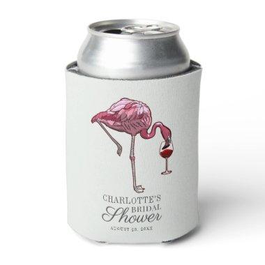 Pink Flamingo Script Summer  Custom Can Cooler