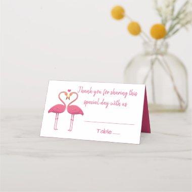 Pink Flamingo Thank You Tropical Wedding Party Place