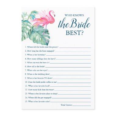 Pink Flamingo Who Knows The Bride Best Game