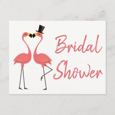 Pink Flamingos Bridal Shower Tropical Summer Luau Invitation PostInvitations