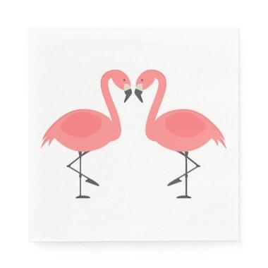 Pink Flamingos Wedding, Bridal Shower Luau Summer Paper Napkins