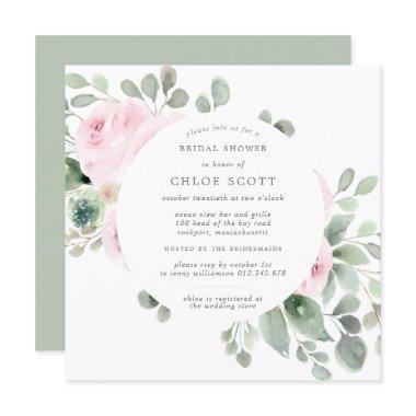 Pink Floral Botanical Square