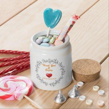 Pink Floral Bridal Shower Candy Jar