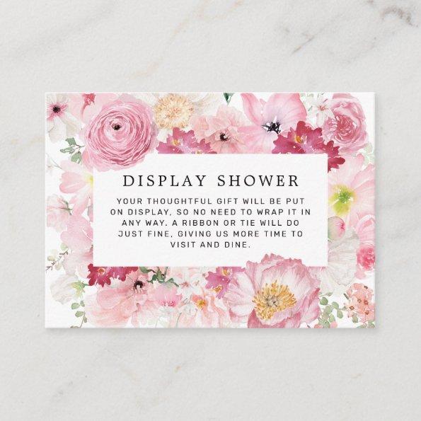 Pink Floral Bridal Shower Display Shower Enclosure Invitations
