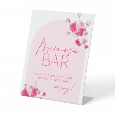 Pink Floral Bridal Shower Mimosa Bar Sign