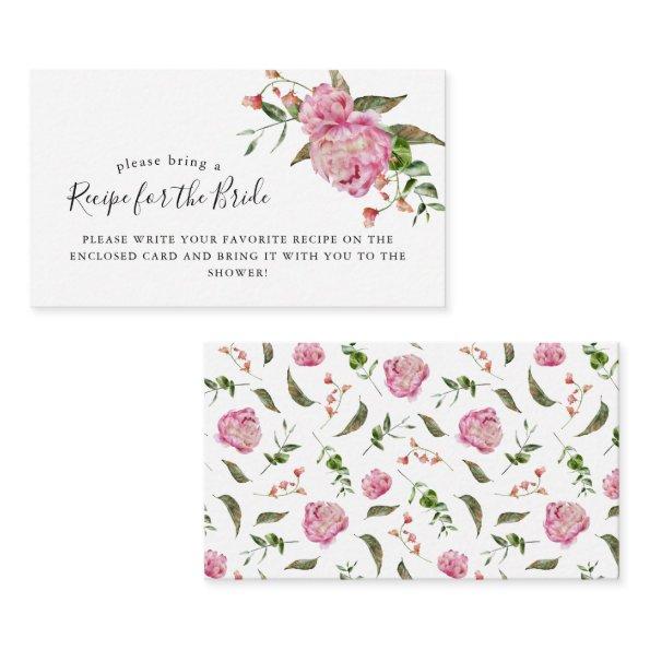 Pink Floral  Recipe Request Enclosure