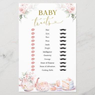 Pink Floral Bridal Shower Tea Party Baby Traits
