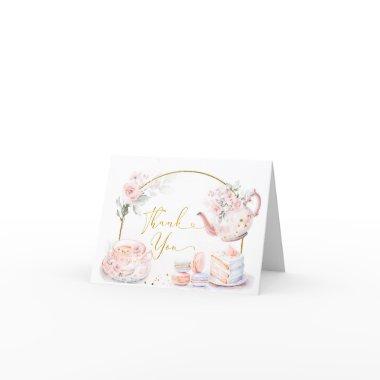 Pink Floral  Tea Party Thank You
