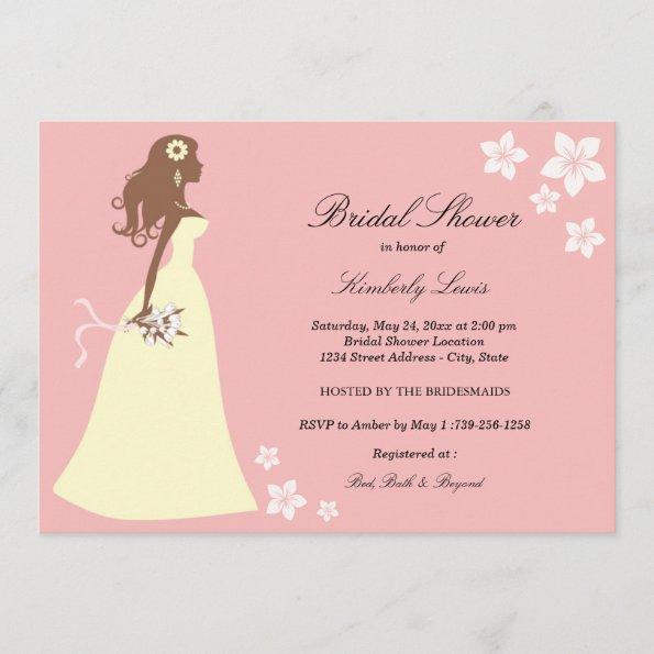 Pink Floral Bride | Bridal Shower Invitations