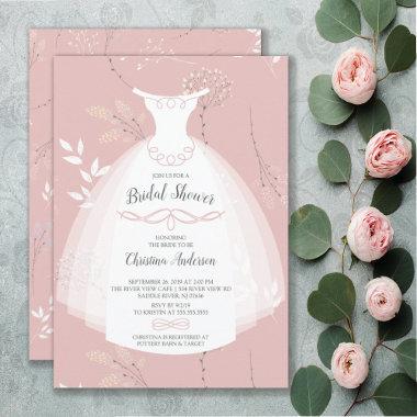 Pink Floral Elegance Bride Gown