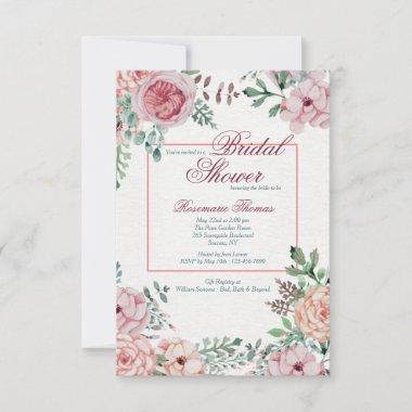 Pink Floral Invitations