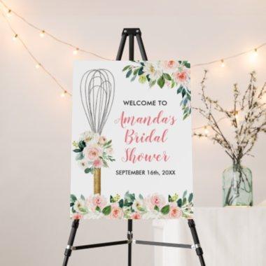 Pink Floral Soon to be Whisked Away Bridal Shower Foam Board