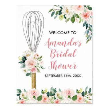 Pink Floral Soon to be Whisked Away Bridal Shower Poster