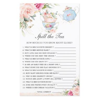 Pink Floral Tea Party  Spill the Tea