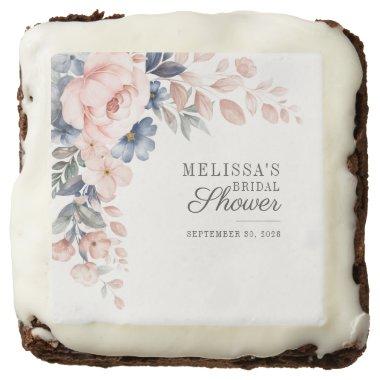 Pink Floral Watercolor  Brownie