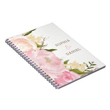 Pink Floral Wedding Planner Notebook