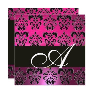 PINK, FUCHSIA BLACK,PURPLE DAMASK WHITE MONOGRAM